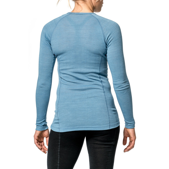Tee-shirt manches longues Crewneck lite bleu - Woolpower