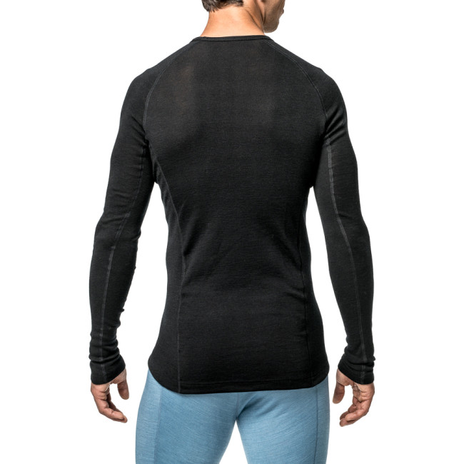 Tee-shirt manches longues Crewneck lite noir - Woolpower