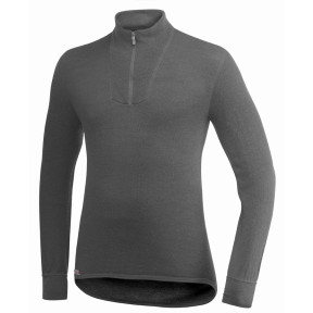 T-shirt lange mouwen met rits Turtleneck 200 grijs - Woolpower