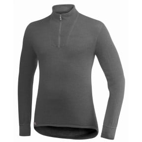 T-shirt lange mouwen met rits Turtleneck 200 grijs - Woolpower