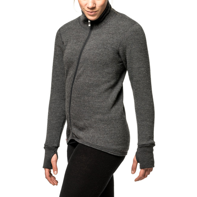 Vest met rits Full zip jacket 400 grijs - Woolpower