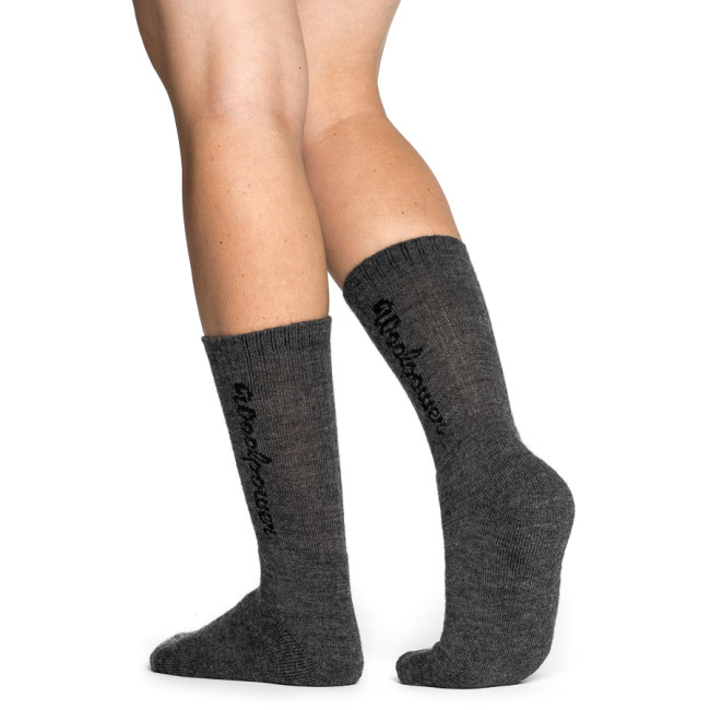 Chaussettes Ullfrotté 400 avec logo gris - Woolpower