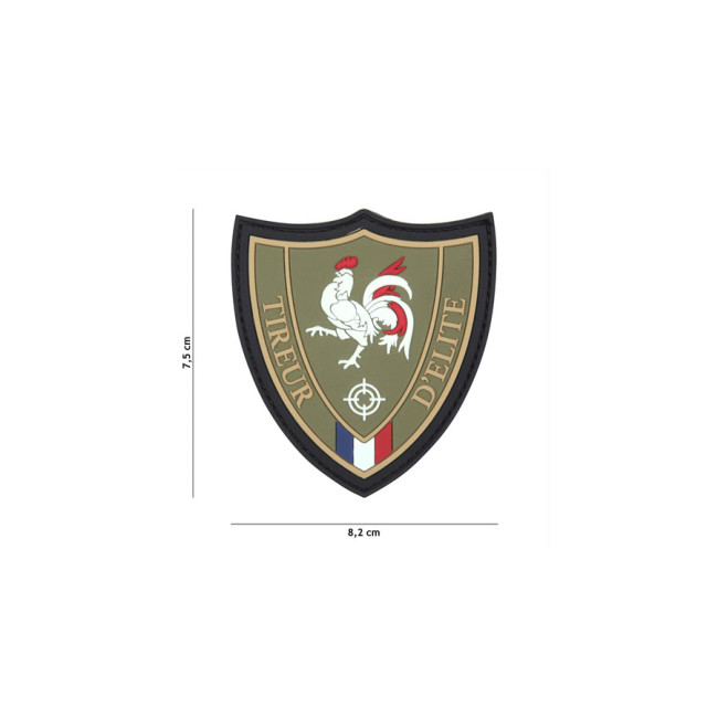 Patch 3D tireur d'élite en PVC - vert - 101 Inc