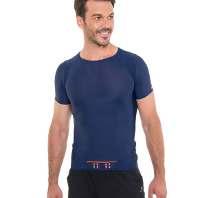 Tee-shirt manches courtes bleu marine - Percko