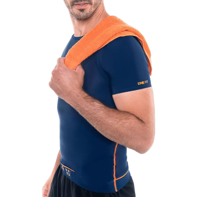 Tee-shirt manches courtes bleu marine - Percko