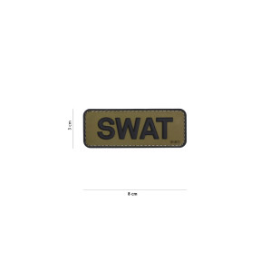 3D PVC patch "SWAT" groen/zwart - 101 Inc