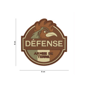 Ronde landmacht patch in bruin PVC - 101 Inc