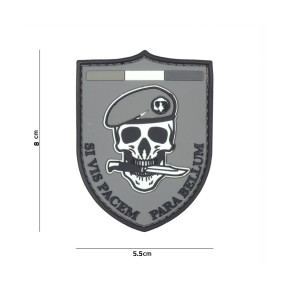 Patch blason "Si vis pacem para bellum" gris en PVC - 101 Inc
