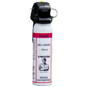 Aerosol de defensa de gel de pimienta Super Pro con mango - 100ml - Le Protecteur