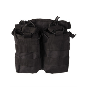 Porte chargeur double MOLLE Open Top noir - Miltec