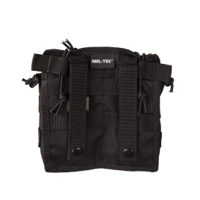 Porte chargeur double MOLLE Open Top noir - Miltec