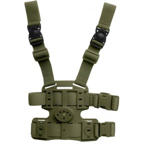 Beenplaat 2 riemen 8K18 groen OD - Vega Holster