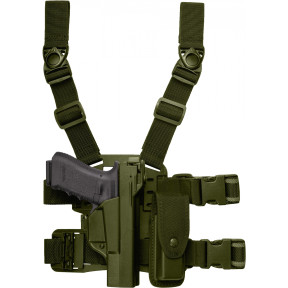 Oberschenkelplatte mit 2 Riemen 8K18 OD-Grün - Vega Holster