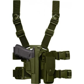 Plaque de cuisse 2 sangles 8K18 Vert OD - Vega Holster