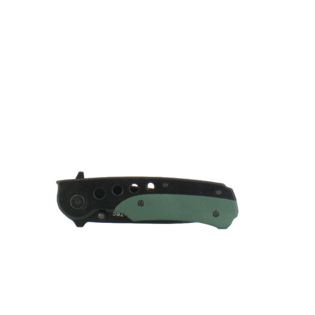 Couteau pliant One-Hand noir/vert olive - Miltec