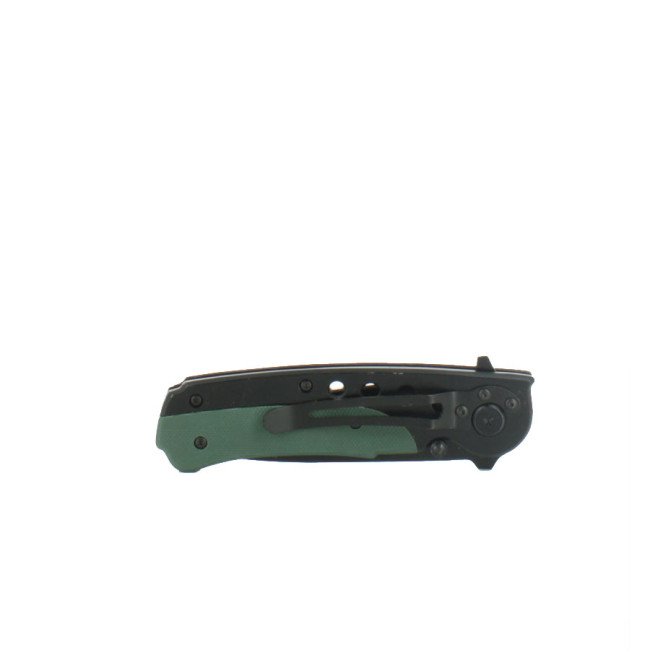 Couteau pliant One-Hand noir/vert olive - Miltec