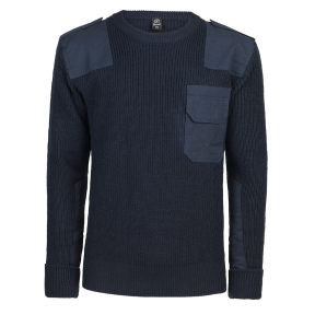 Sweter okrągły dekolt BW Granatowy - Brandit