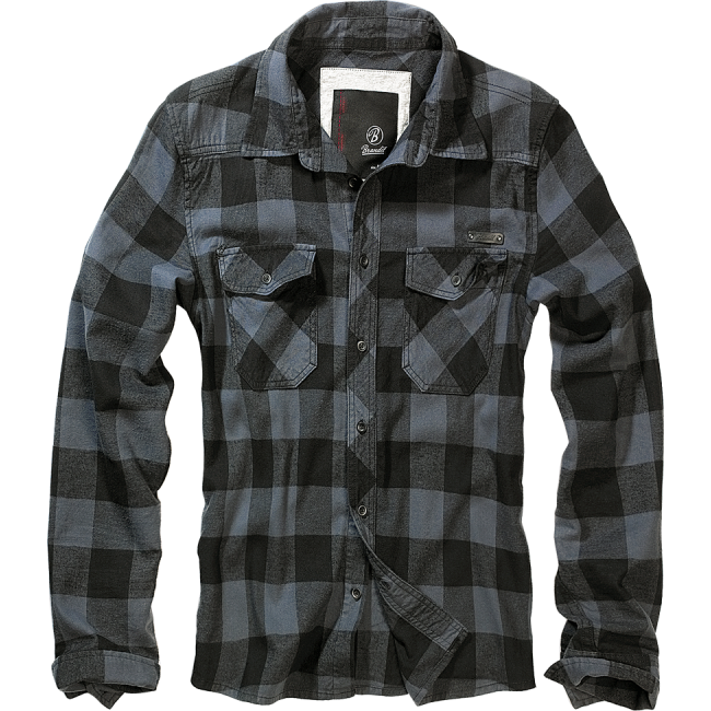 Chemise Flanelle a Carreaux Noir & gris - Brandit