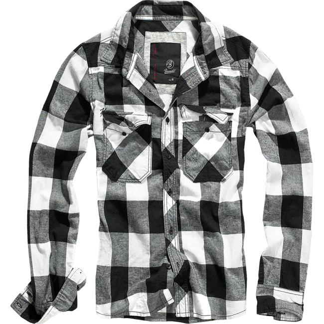 Chemise Flanelle a Carreaux Noir & blanc- Brandit