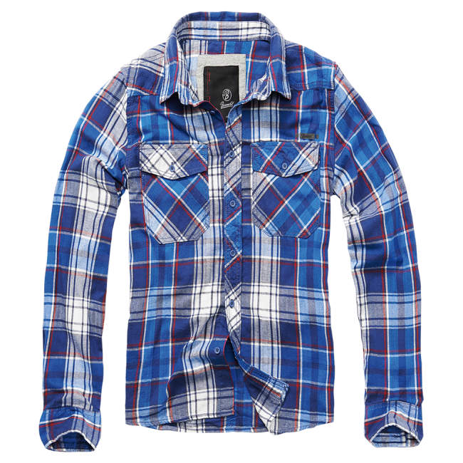 Kariertes Flanellhemd Blau - Brandit