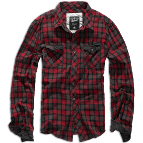 Chemise à carreaux Rouge marron et noir Flanelle Duncan - Brandit