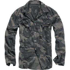 Slimfit Hemd Darkcamo - Brandit