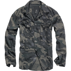 Slimfit Hemd Darkcamo - Brandit