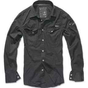 Chemise Slimfit Cintrée Noire - Brandit