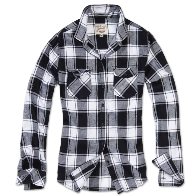 Amy Flanellhemd Damen Schwarz & Weiß - Brandit