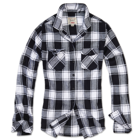 Chemise Amy Flanelle Shirt Femme Noire & Blanche - Brandit