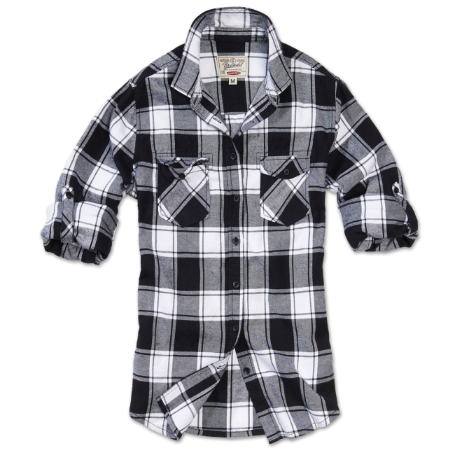 Chemise Amy Flanelle Shirt Femme Noire & Blanche - Brandit