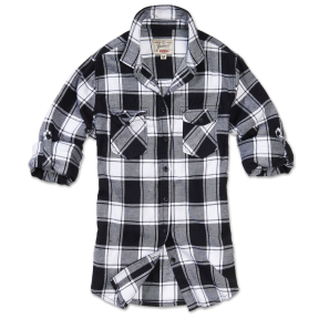 Chemise Amy Flanelle Shirt Femme Noire & Blanche - Brandit