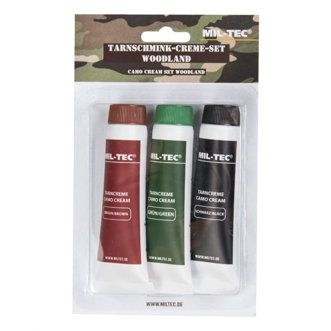 Set de crème Grimage militaire Woodland - Miltec