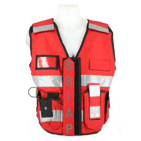SSIAP hoge zichtbaarheid vest rood - VVS