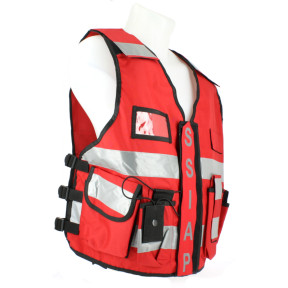 SSIAP hoge zichtbaarheid vest rood - VVS