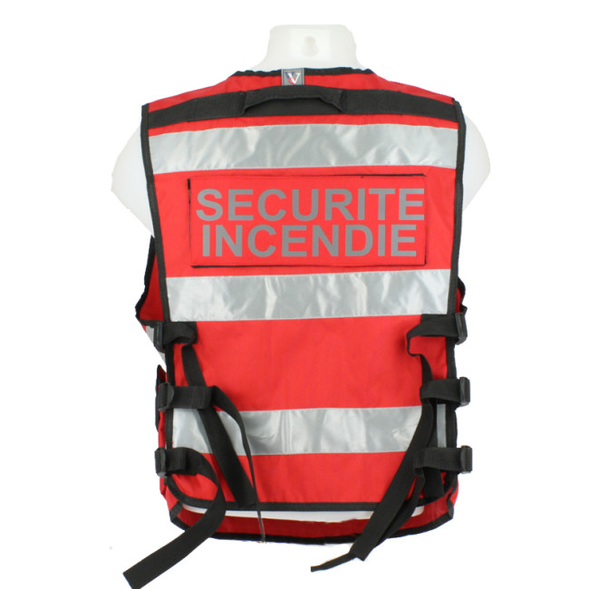Hoge zichtbaarheid vest SSIAP Rood - VVS