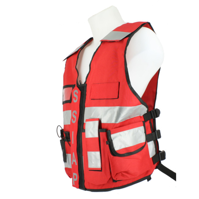 Gilet haute visibilité SSIAP Rouge  - VVS