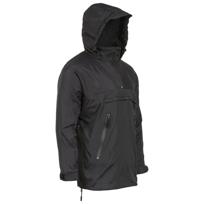 Schwarze wasserdichte Jacke mit Mikrofleece-Futter - Highlander