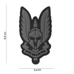 Patch 3D Spartan noir en PVC - 101 Inc