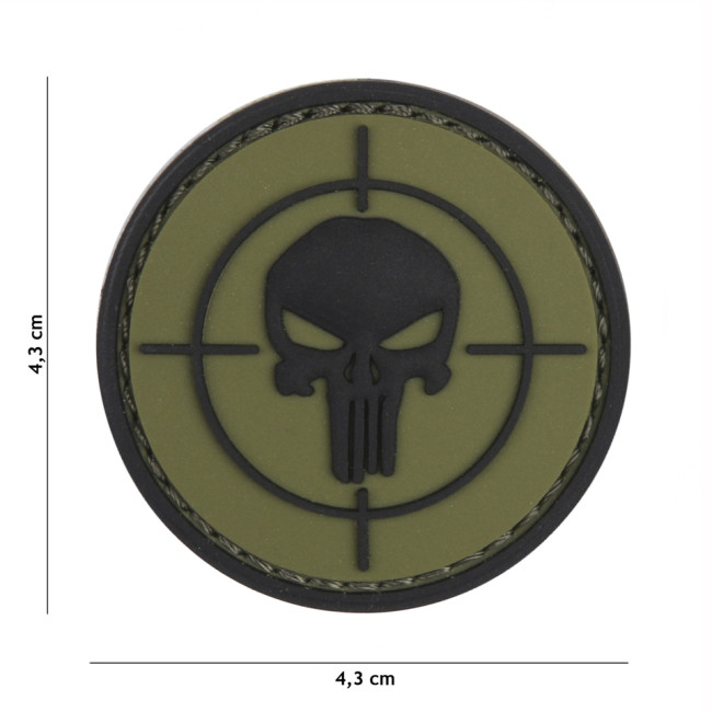 Naszywka 3D cel z The Punisher zielony - 101 Inc