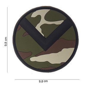 3D Spartan shield patch in PVC woodland - 101 Inc