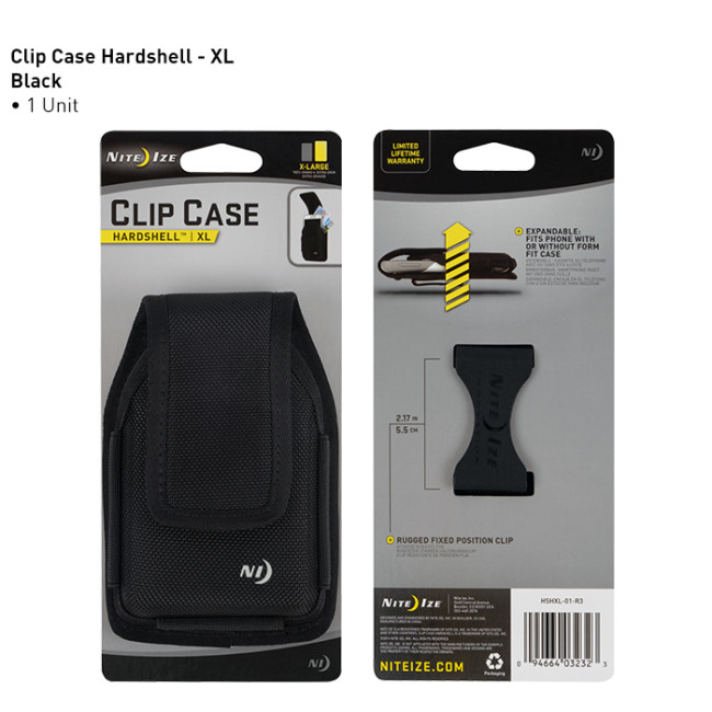 Etui Hardshell Clip Case noir pour téléphone - XL - Nite Ize