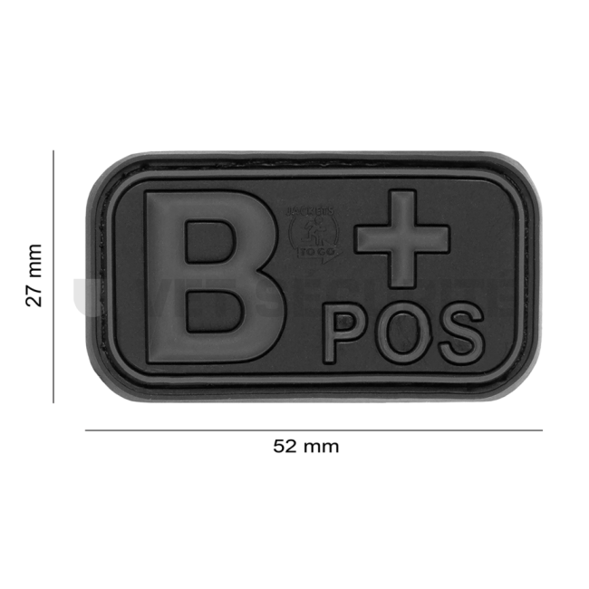 Rechteckiger Patch Blutgruppe B+ Blackops - JTG