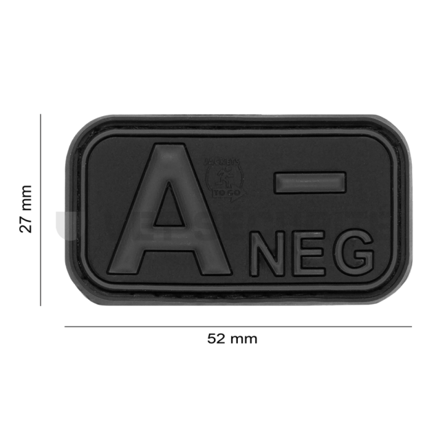 Patch rectangle groupe sanguin A- blackops - JTG