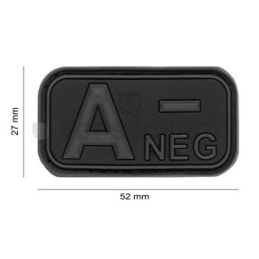Patch rectangle groupe sanguin A- blackops - JTG