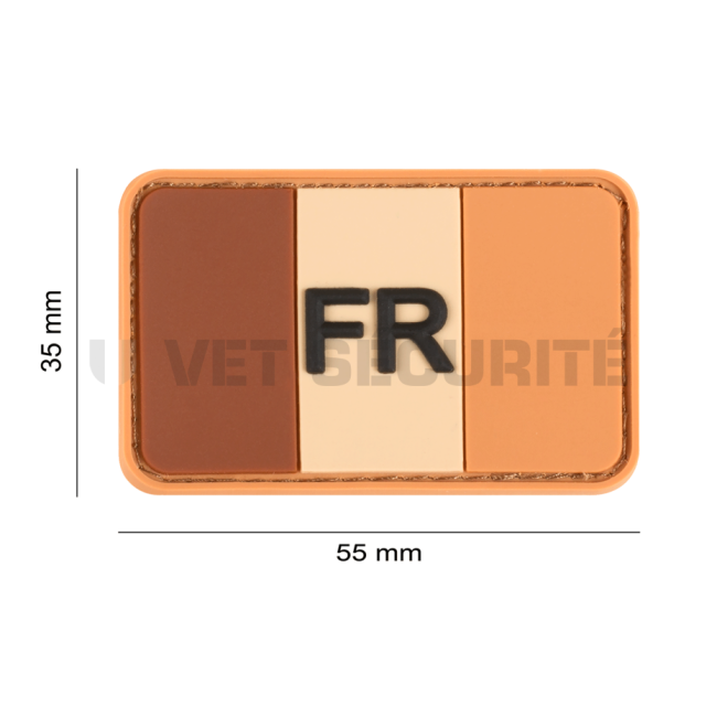Patch drapeau français Coyote en PVC - JTG
