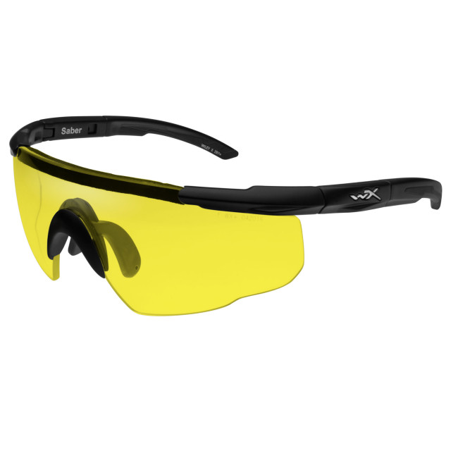 Lunettes Saber ADV jaune Matte Black Frame avec sac - Wiley X Lunettes Saber ADV jaune Matte Black Frame avec sac - Wiley X