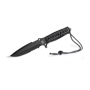 Couteau de survie Le Maraudeur paracorde noir - TB Outdoor