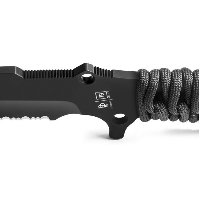 Couteau de survie Le Maraudeur paracorde noir - TB Outdoor