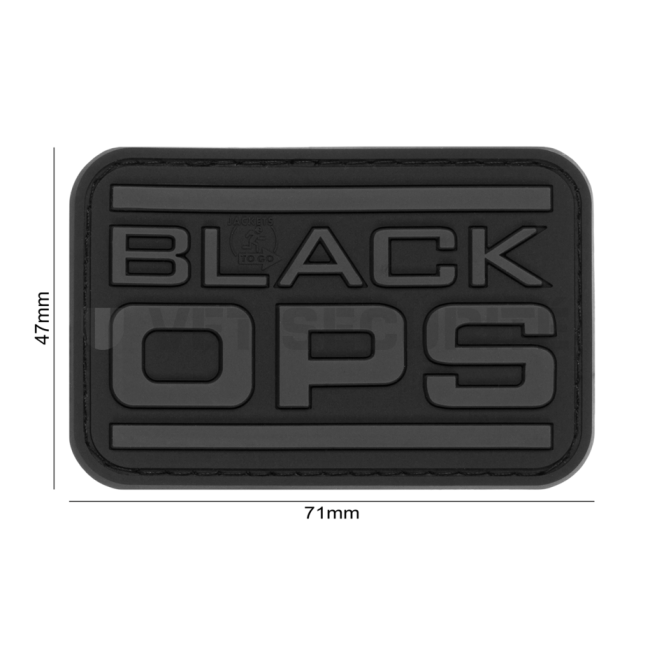 Patch rectangulaire Black OPS Noir - JTG